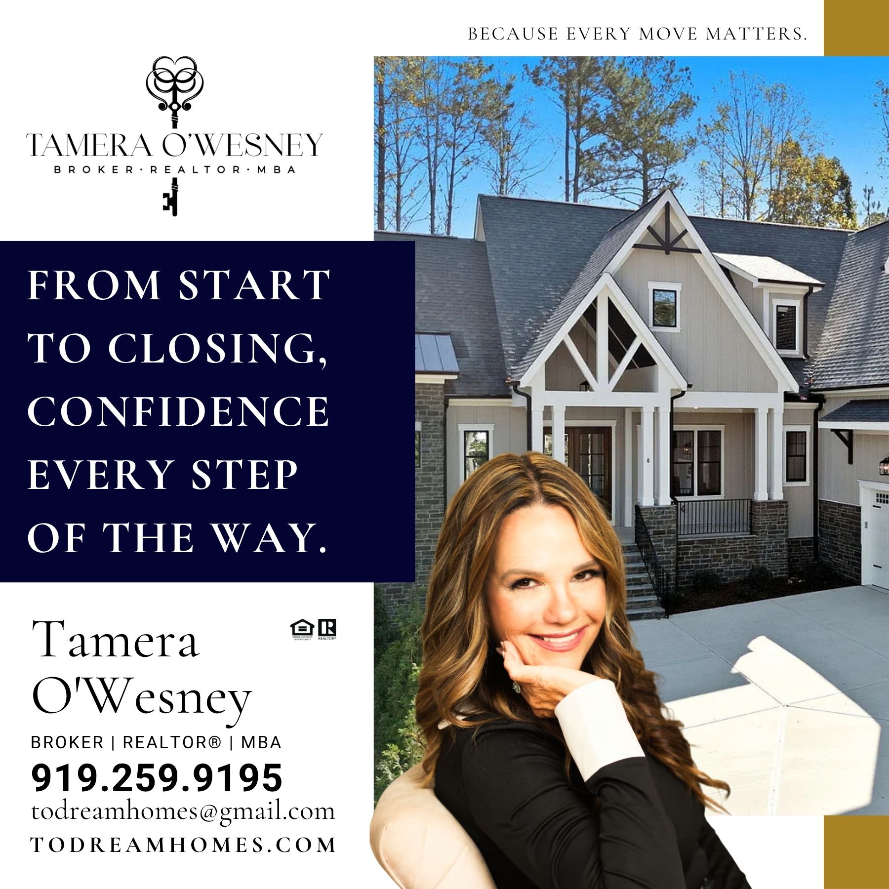 Tamera O'Wesney at Carolina One Realty Facebook ad