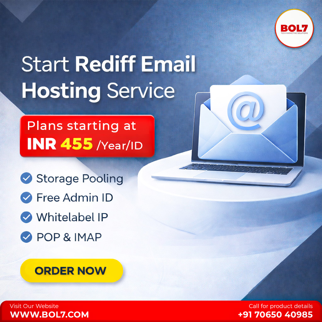 BOL7 Facebook ad: Rediff Email Hosting from βΉ455.
