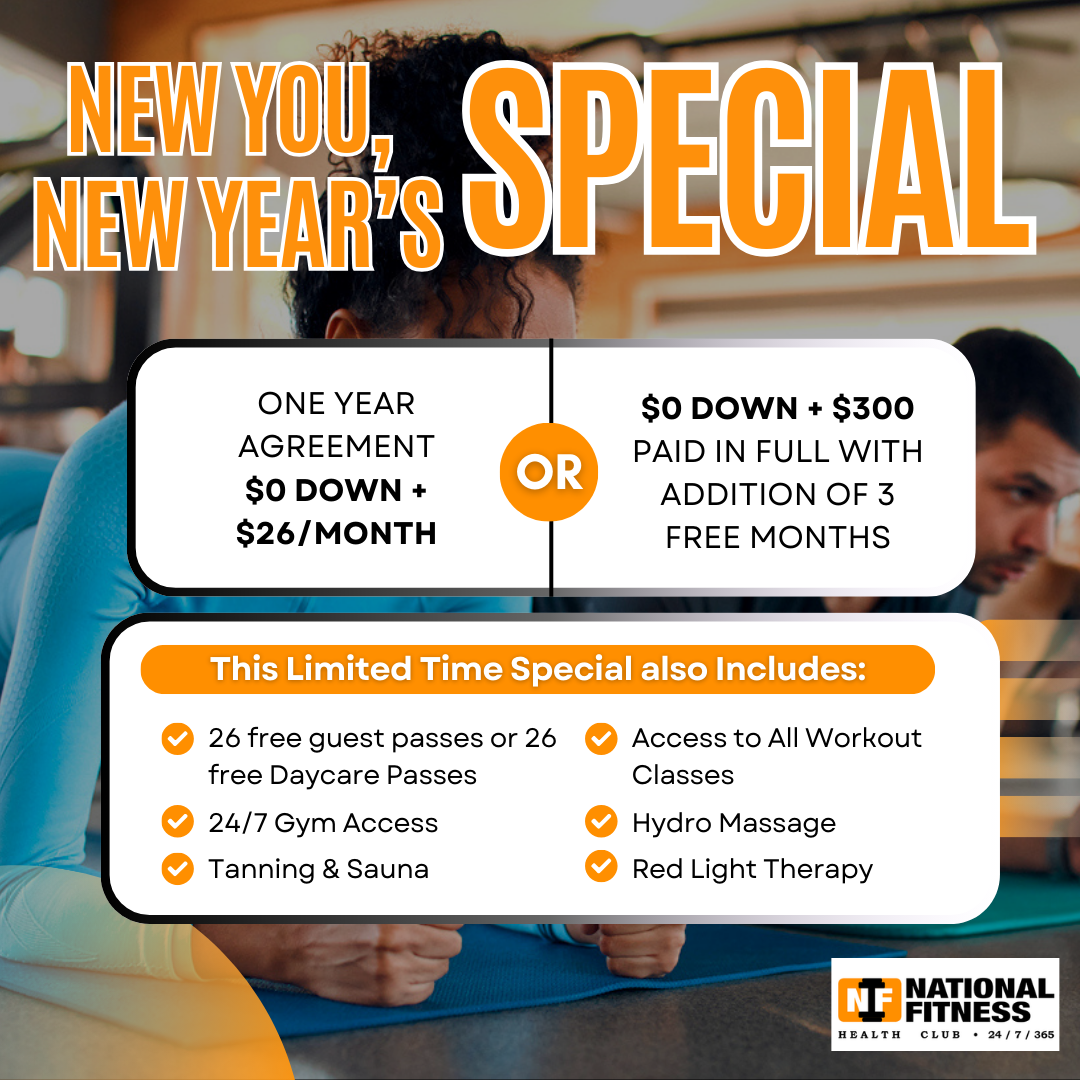 National Fitness & Racquet Club Facebook ad: Gift of Fitness Special