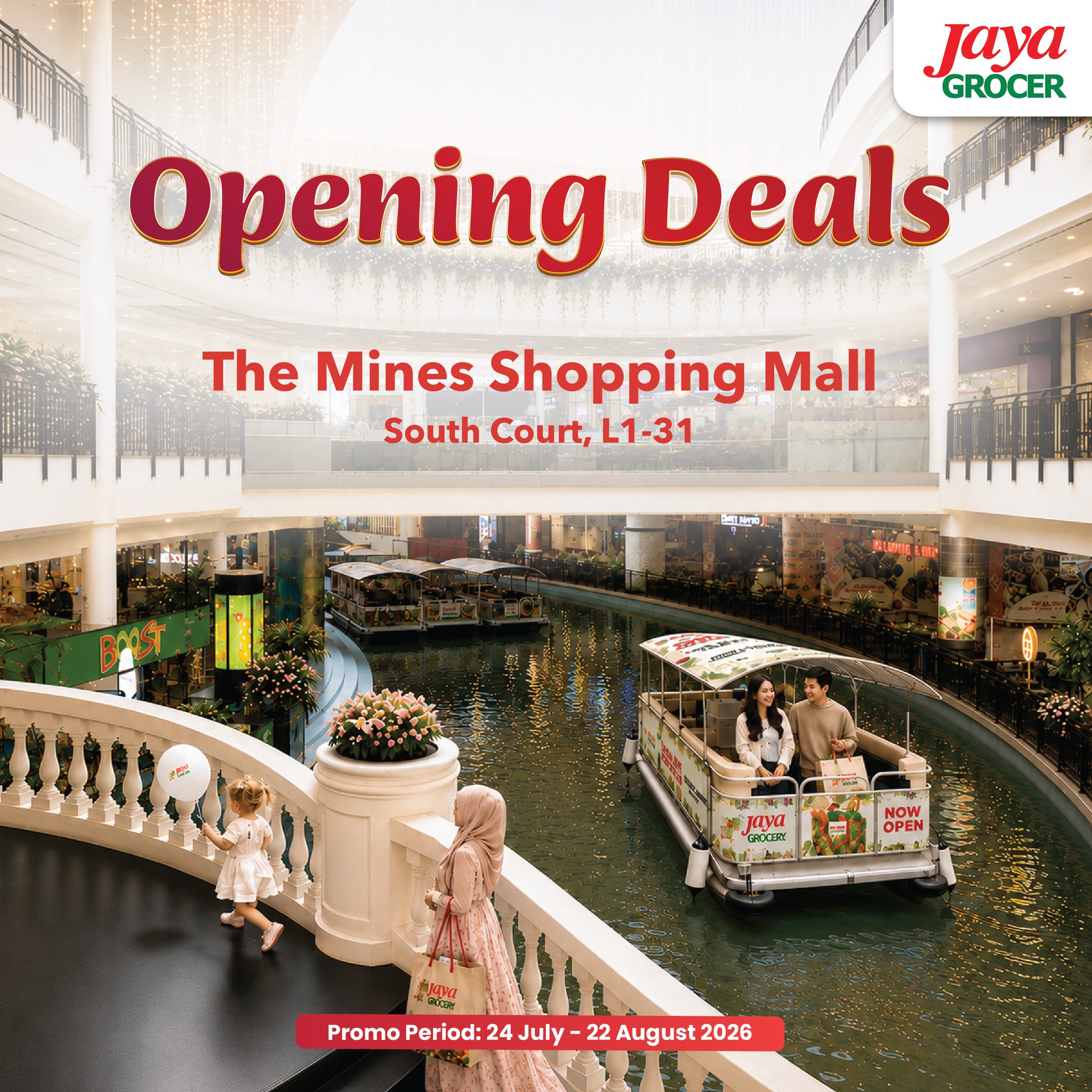 Jaya Grocer Facebook ad: Are you ready for our new outlet at…