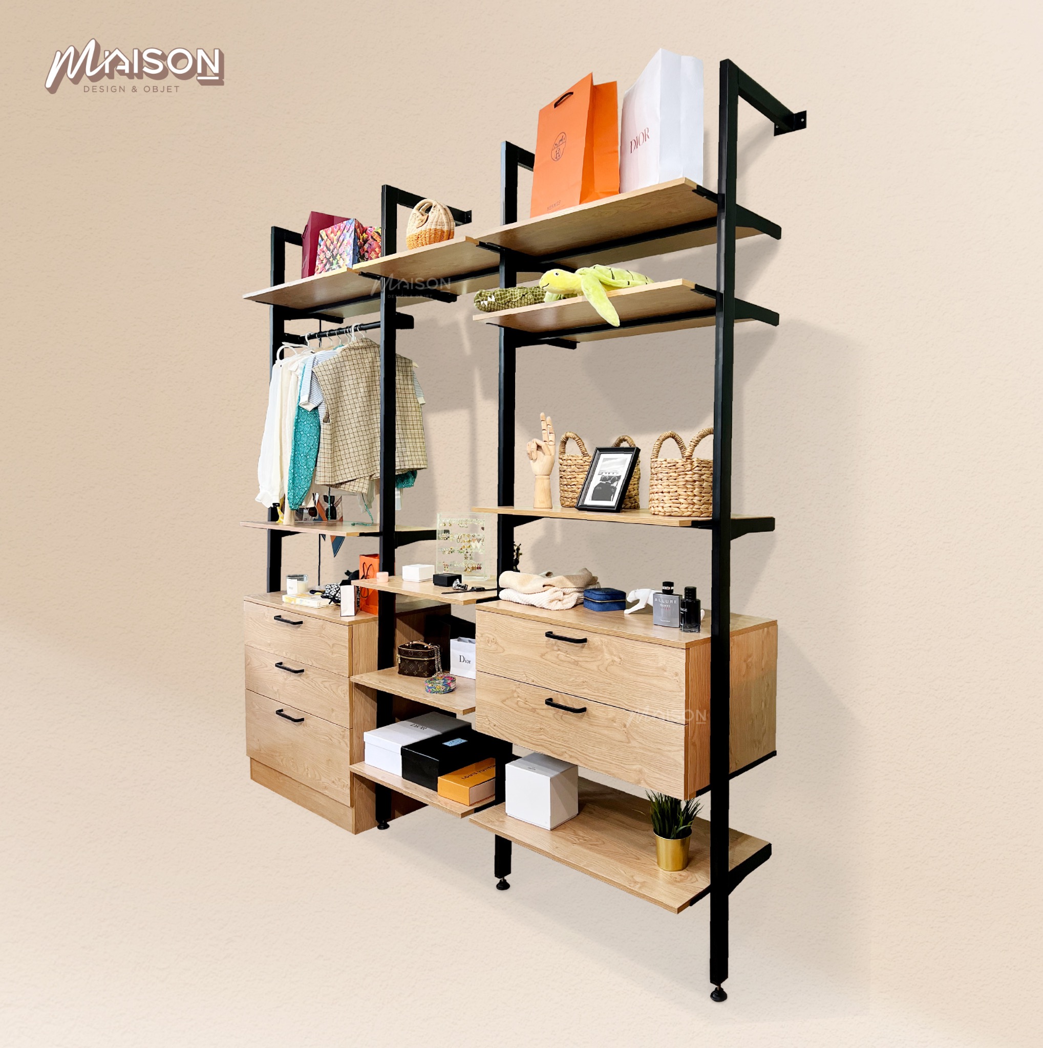 Maison Design & Objet Sdn Bhd - Open Concept Wardrobe Facebook ad: 𝗢𝗣𝗘𝗡 𝗖𝗢𝗡𝗖𝗘𝗣𝗧 𝗪𝗔𝗥𝗗𝗥𝗢𝗕𝗘 𝗜𝗡…