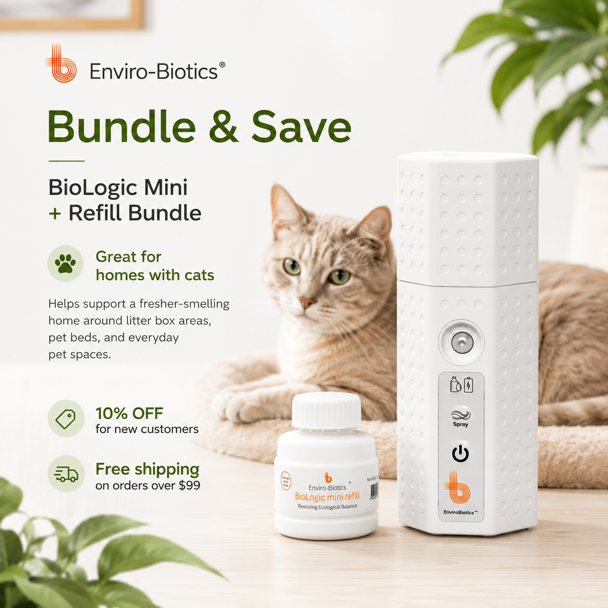 Healthy Air Home Facebook ad: A Fresher Home for Cat Lovers