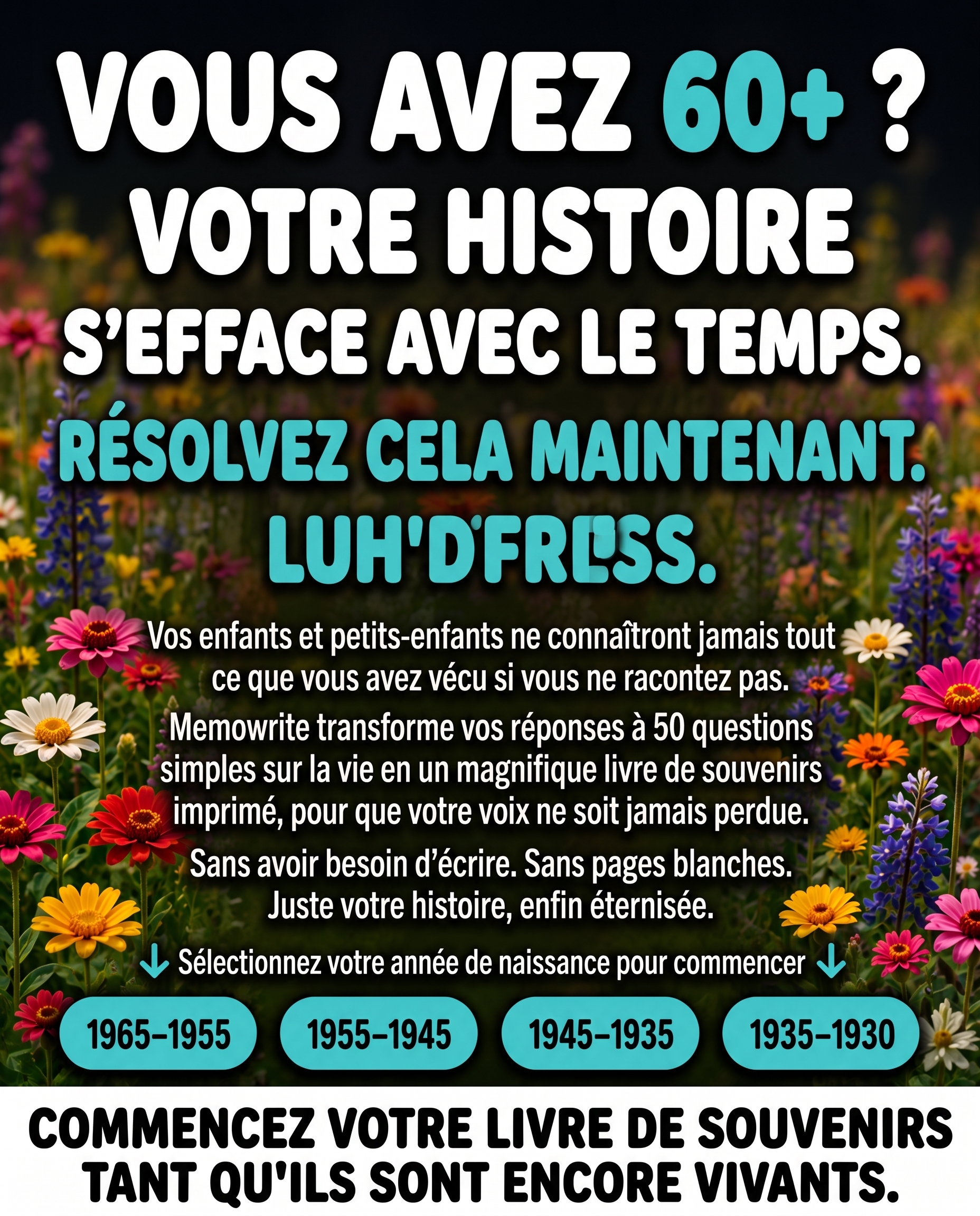 Memowrite Facebook ad