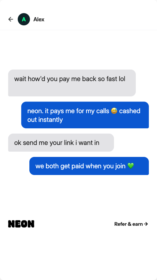 Neon Mobile Facebook ad