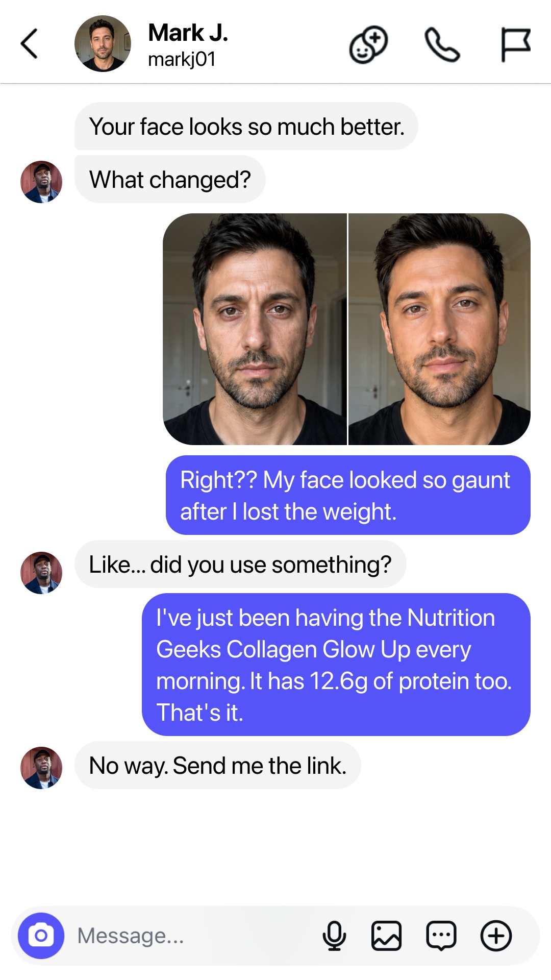 Radiant Over 40 Facebook ad