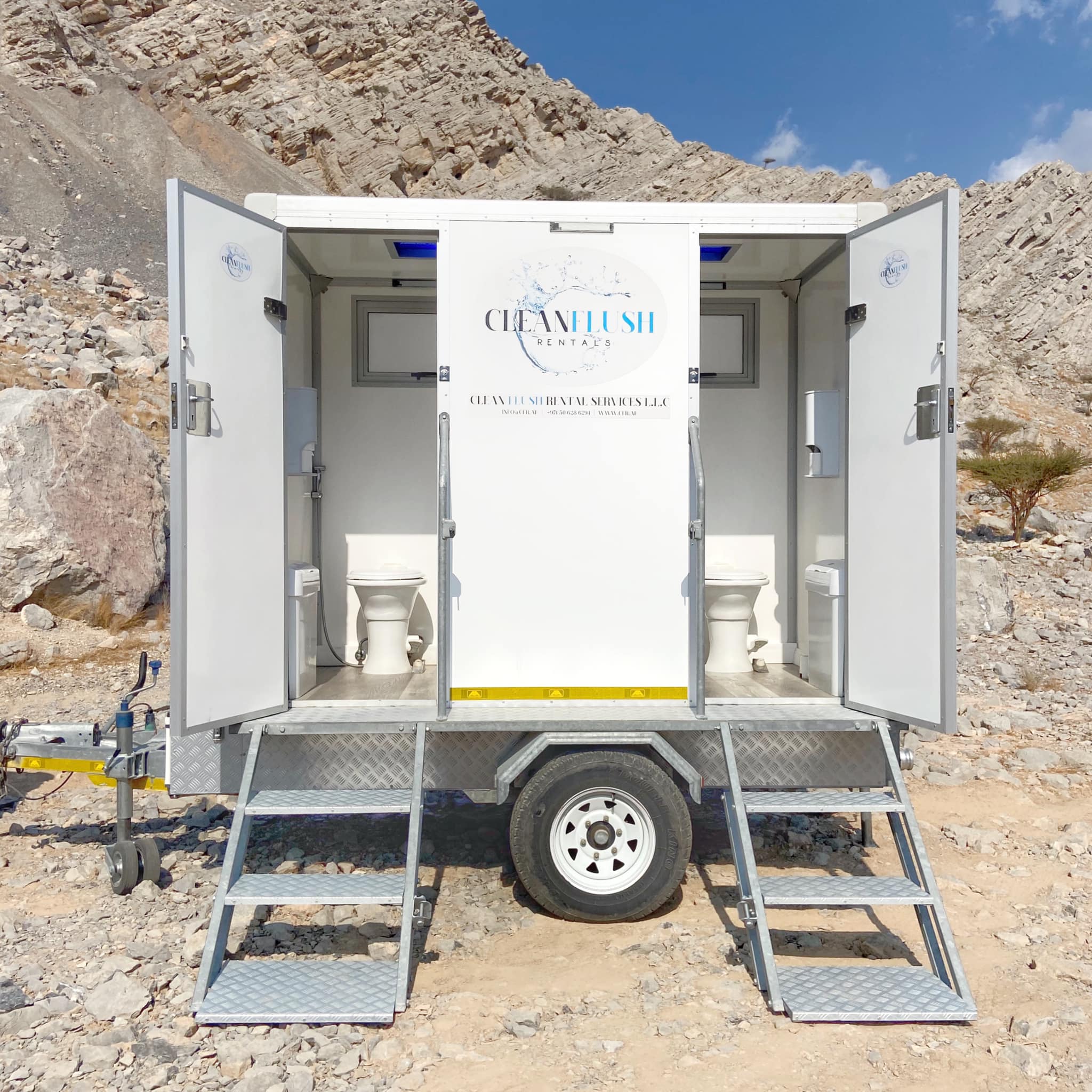 Clean Flush Rentals Facebook ad: Need a mobile toilet?