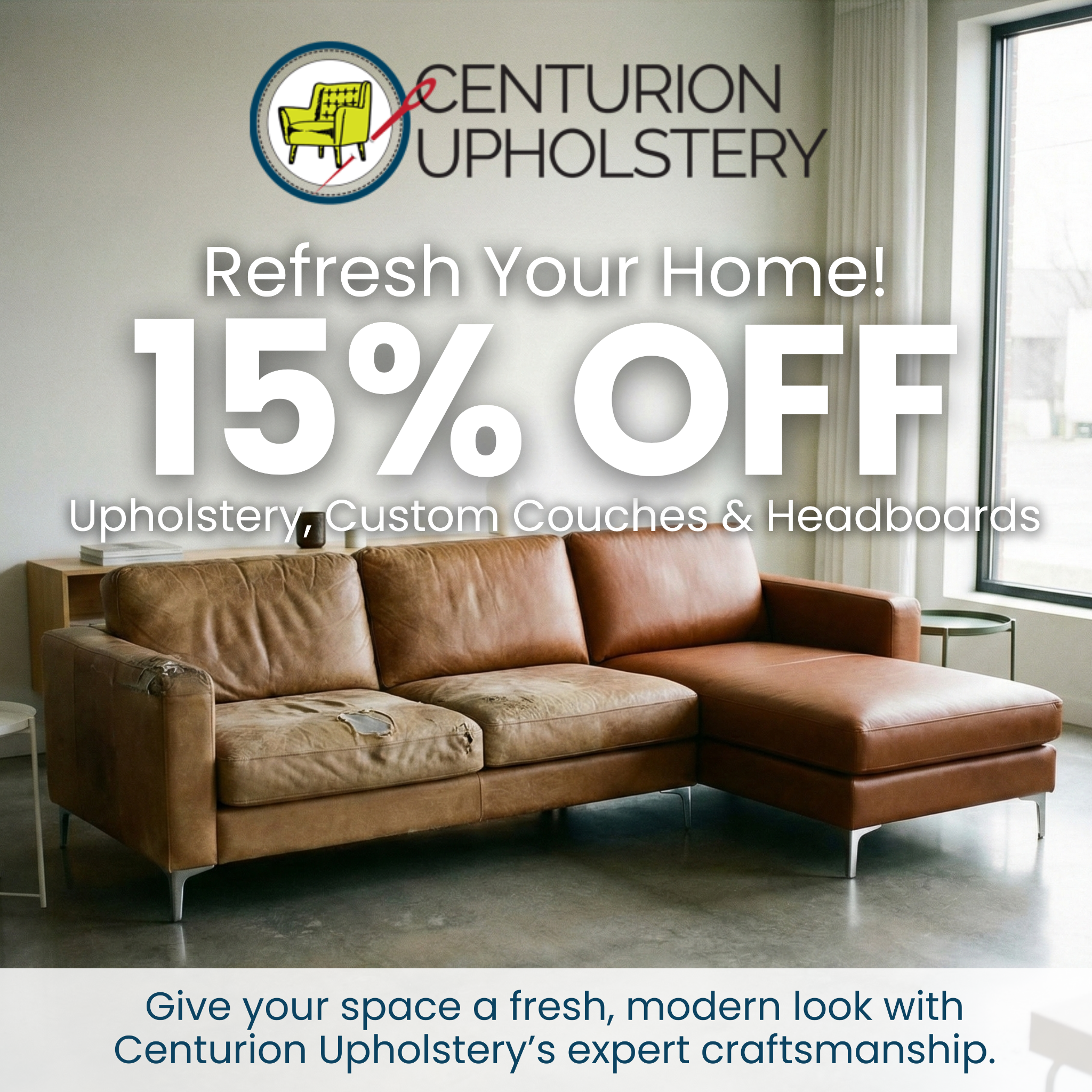 Centurion Upholstery & Furniture Facebook ad: Embrace the summer season with a home makeover!