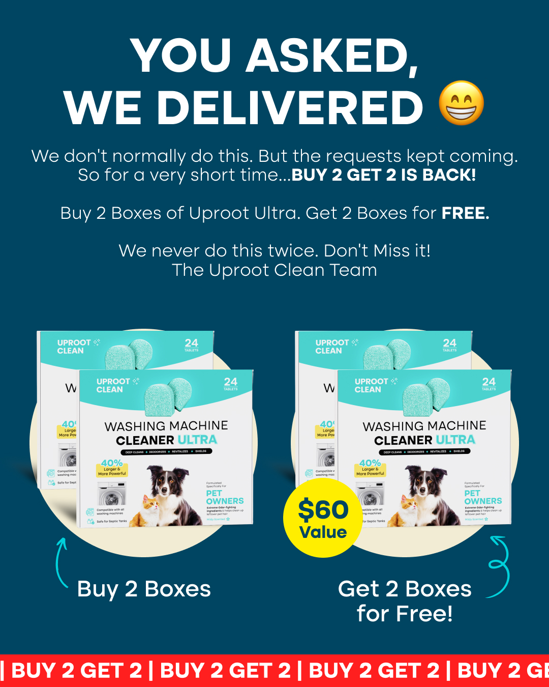 Uproot Clean Facebook ad