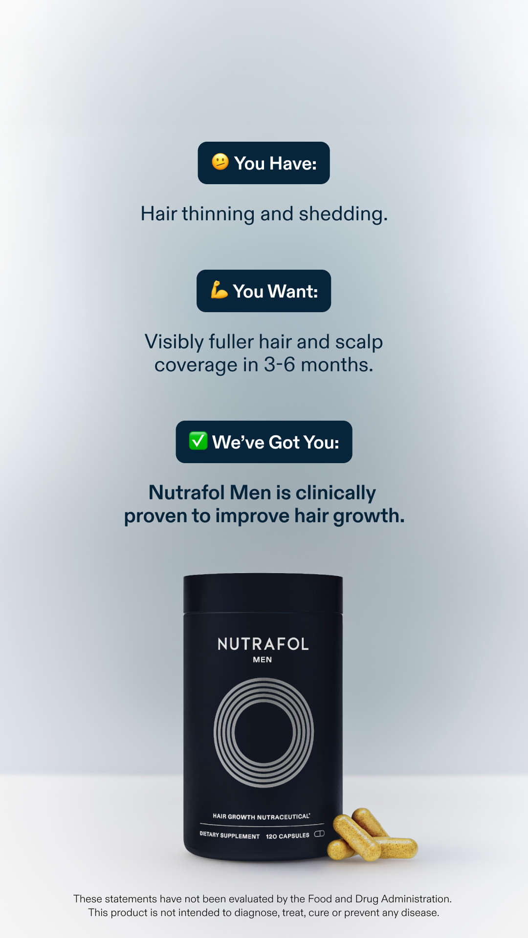 Nutrafol Men Facebook ad