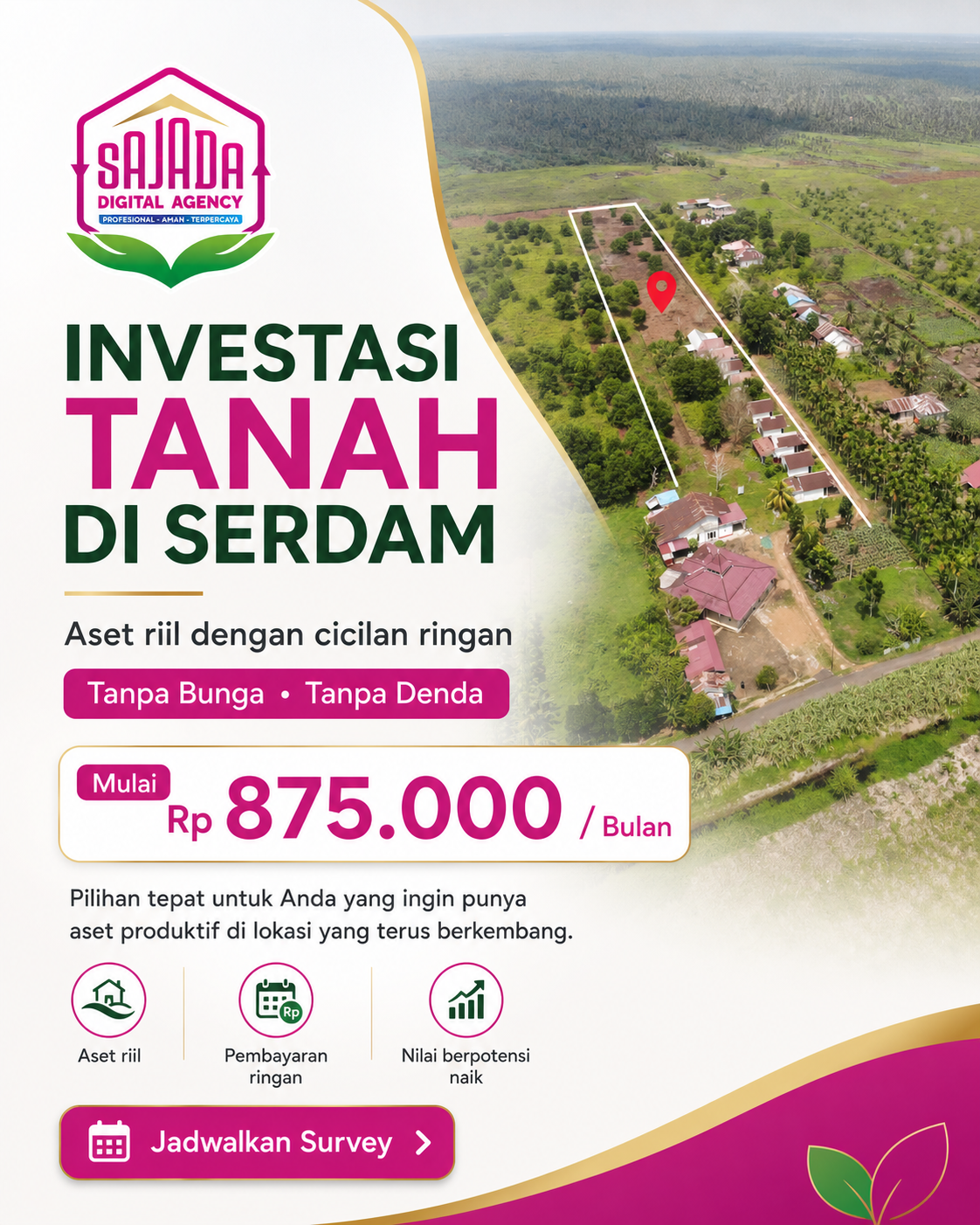 Sajada Digital Agency Facebook ad: Lokasi di SERDAM Ujung