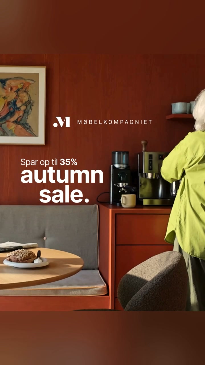 Møbelkompagniet Facebook ad: Autumn sale. Spar op til 35%.