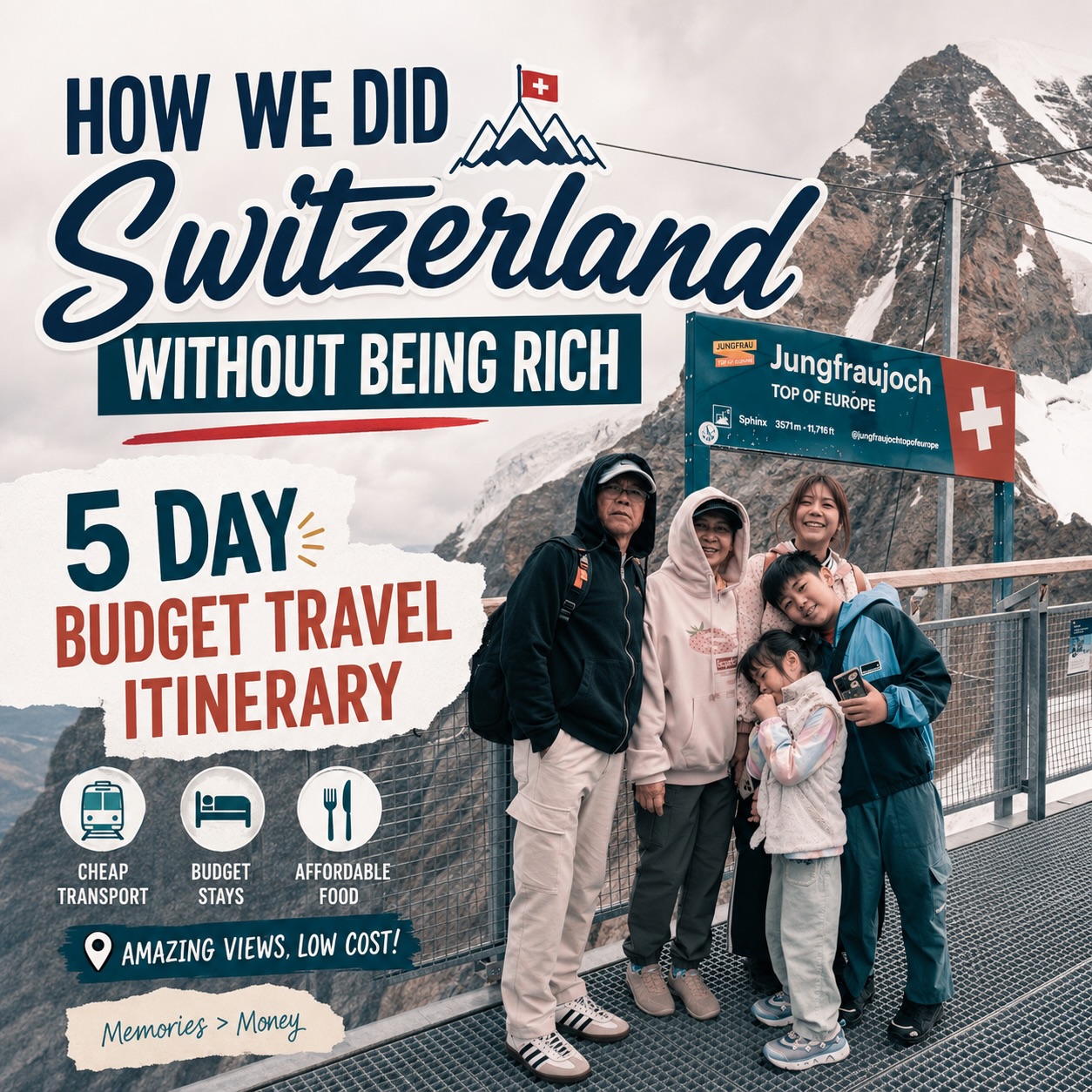 Angela언니 in Korea Facebook ad: Switzerland without breaking the bank?