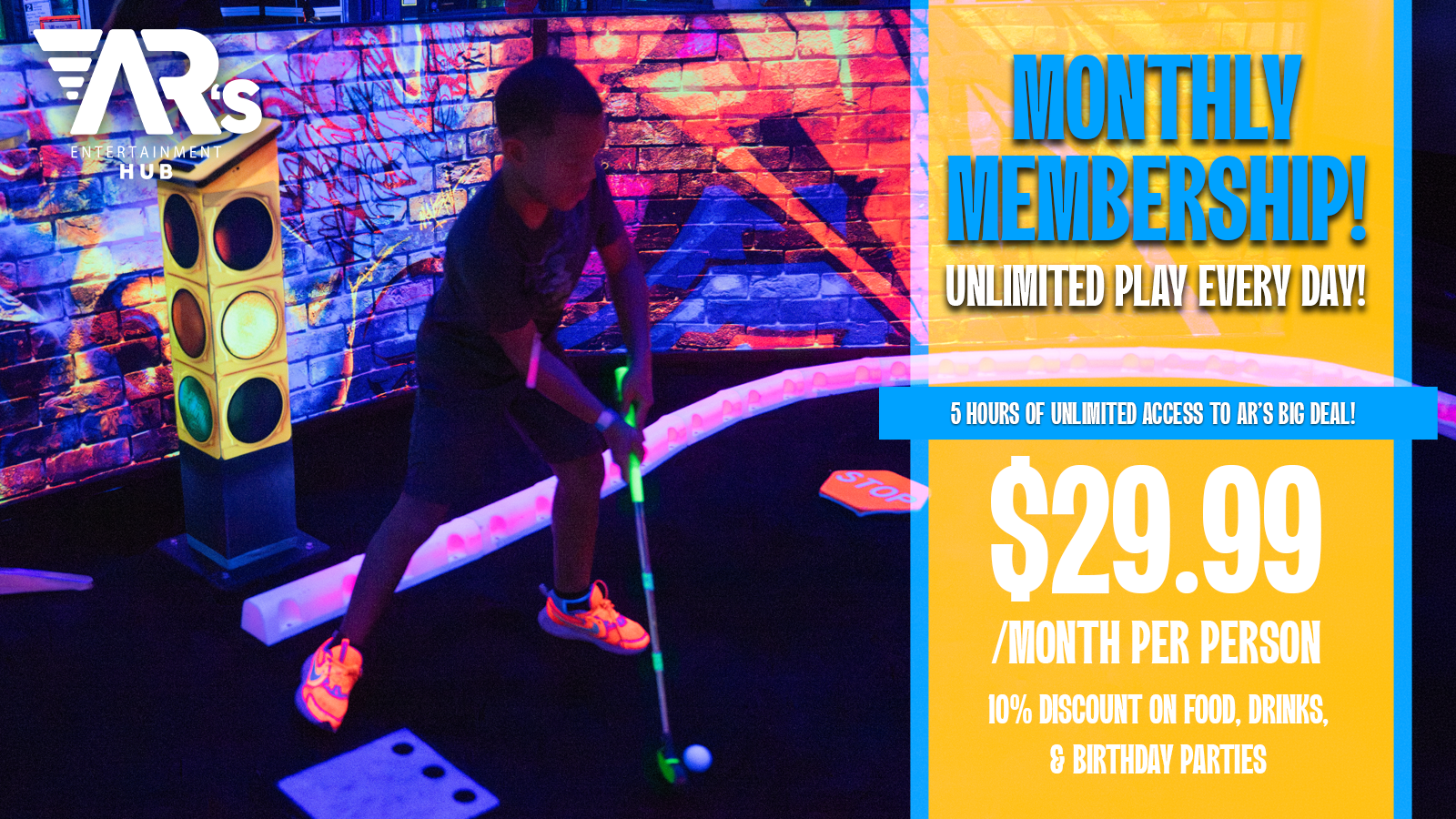 AR's Entertainment Hub - San Antonio Facebook ad from May 1, 2026