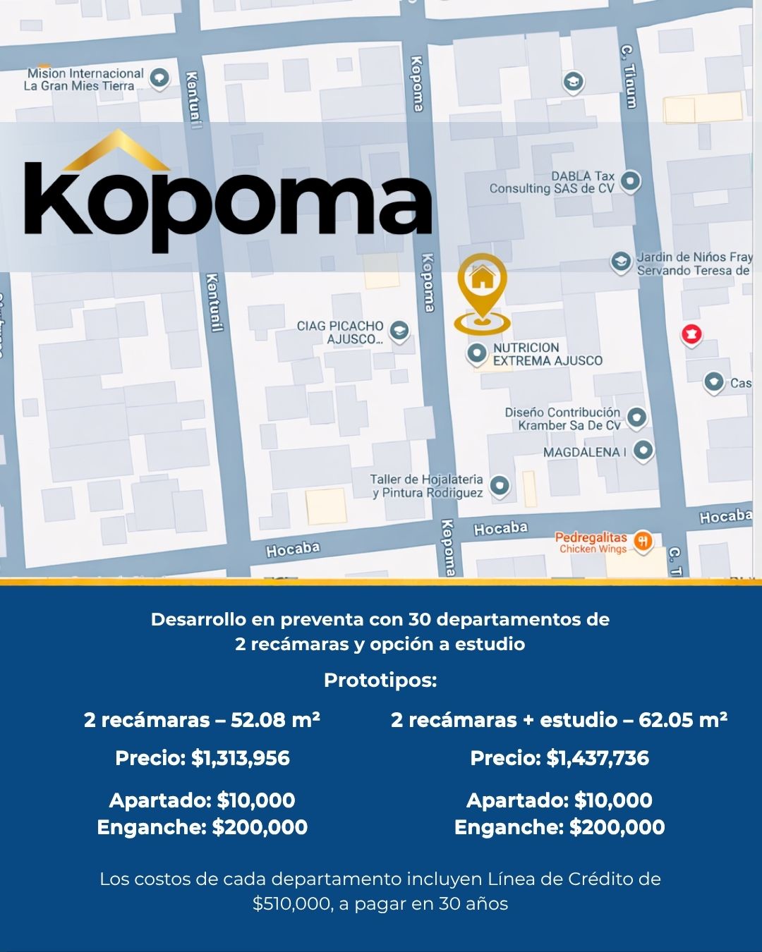 Kopoma Desarrollo Facebook ad from May 23, 2026