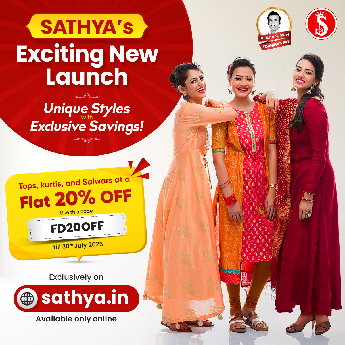 Sathya Online Shopping Facebook ad: Unveiling SATHYA's Fashion Launch!