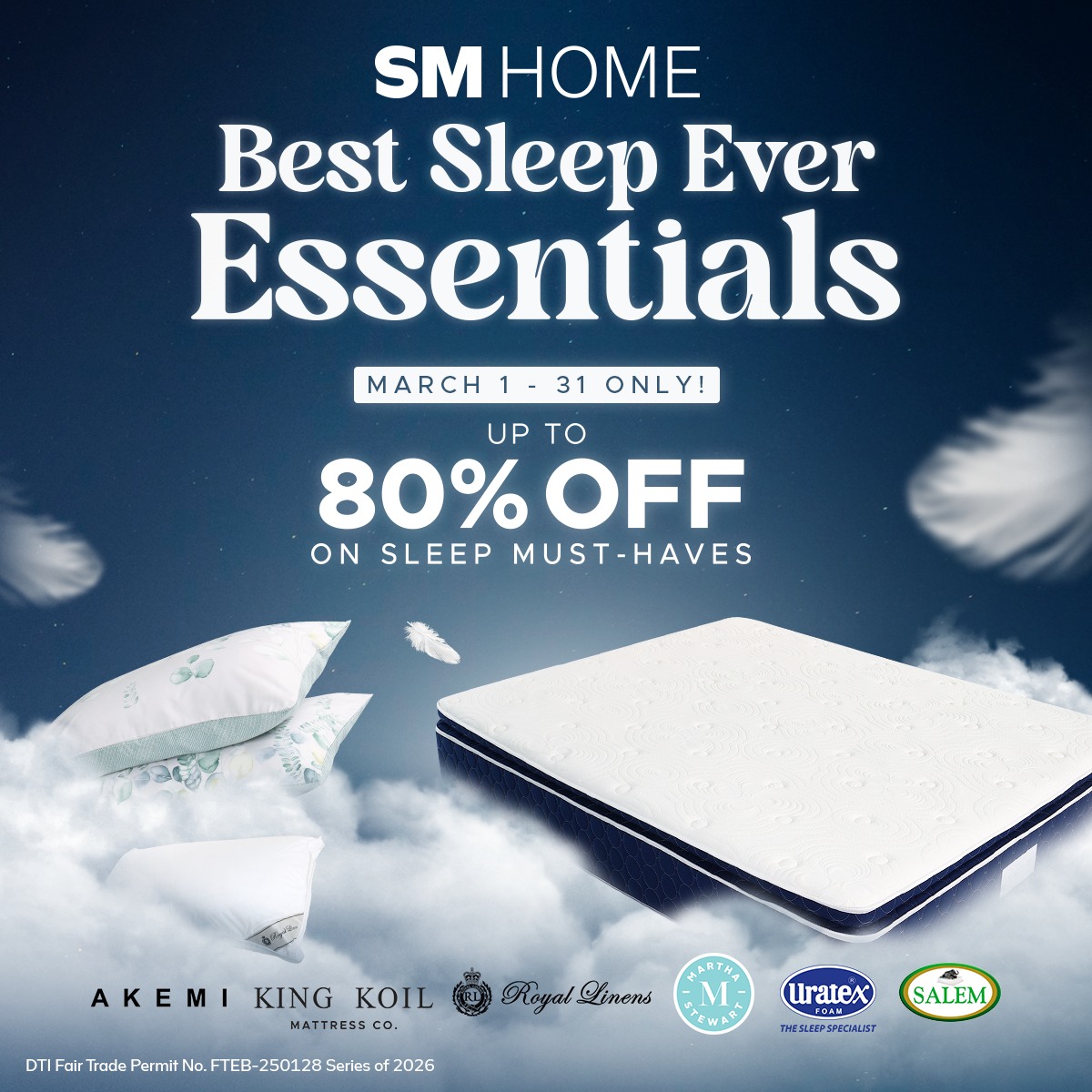 SM Home Facebook ad: Better sleep begins with the right essentials.