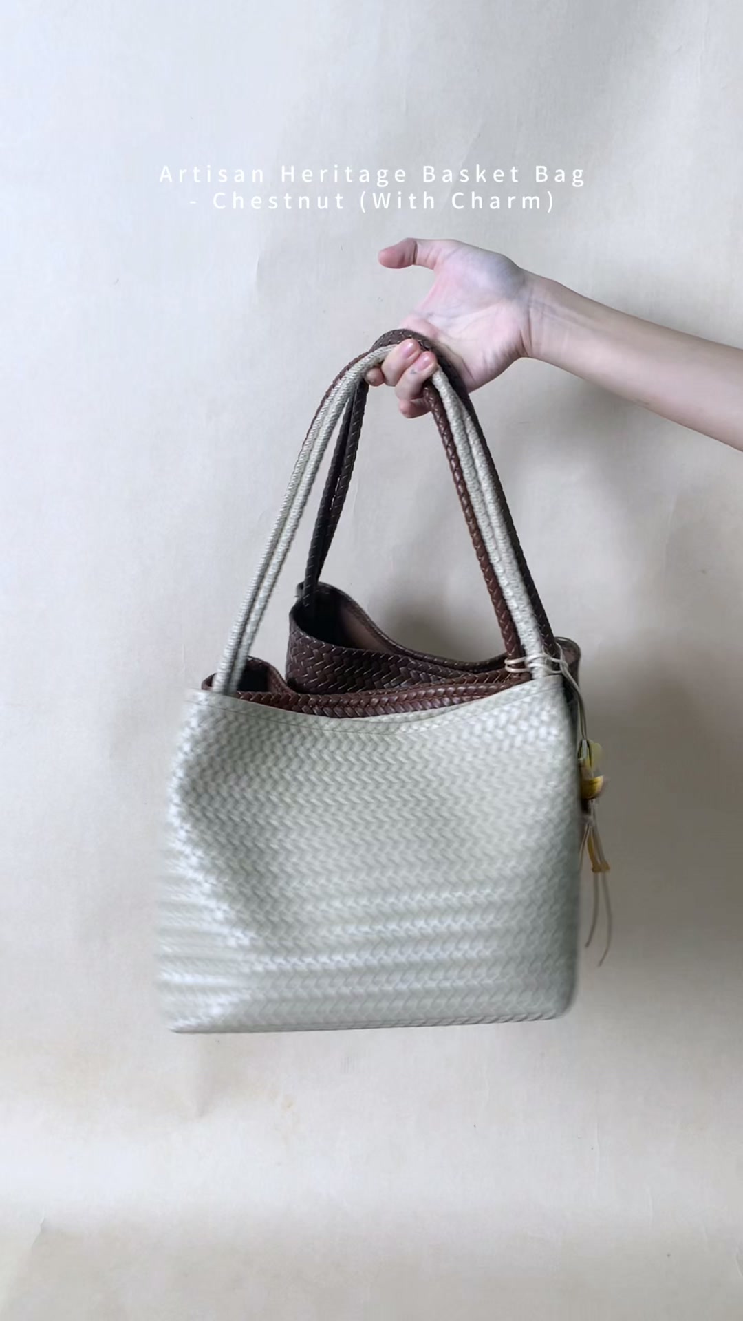 Saoustudio Facebook ad: Artisan Heritage Basket Bag - Coffee (With Charm)