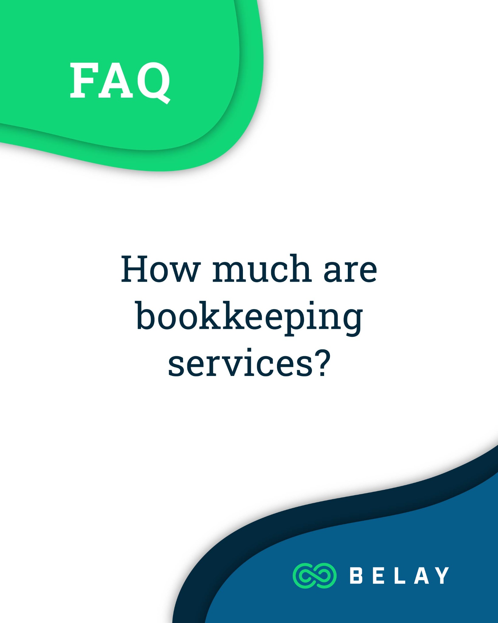 BELAY Solutions Facebook ad: Bookkeeping costs depend on you