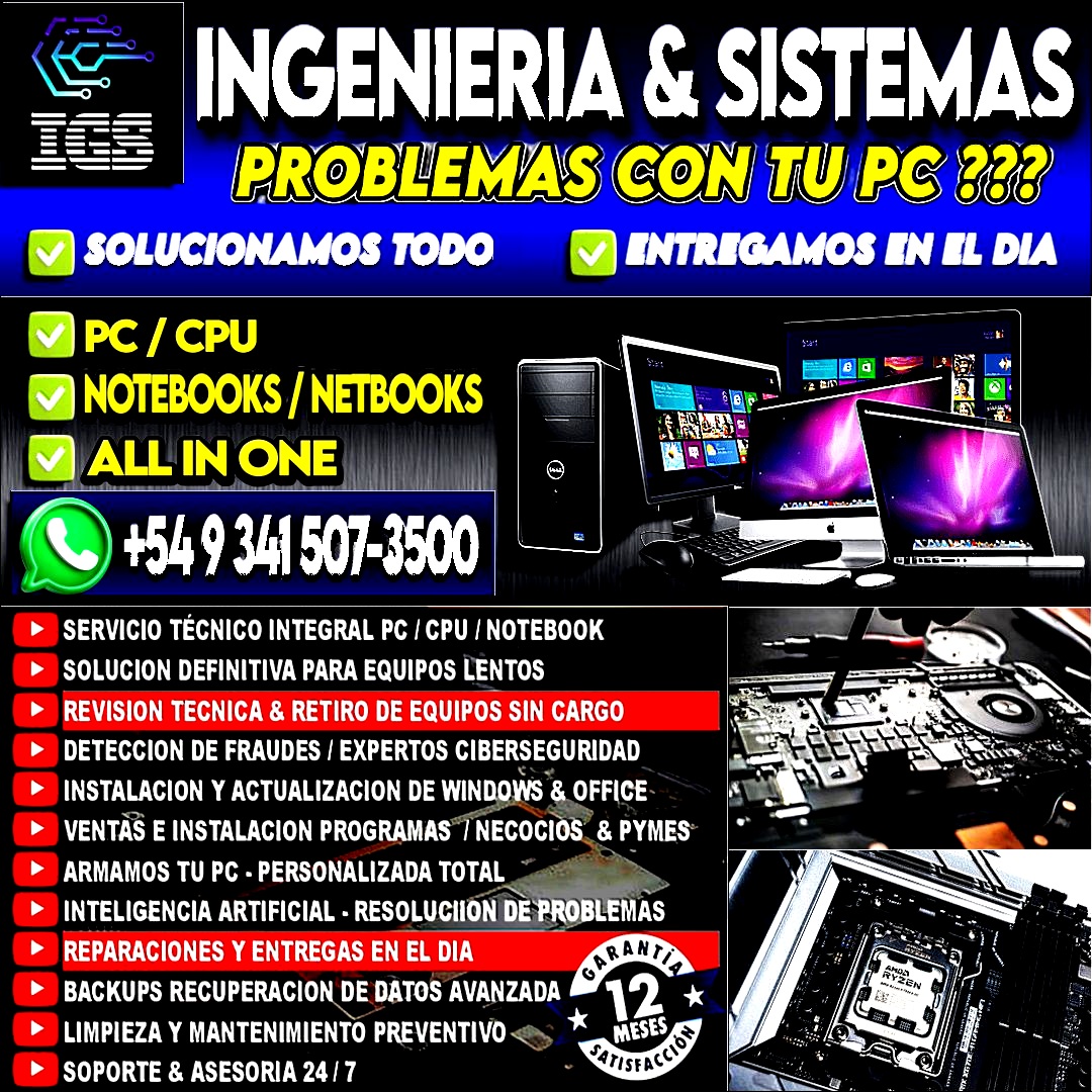 Ingeniería & Sistemas Facebook ad: INGENIERIA & SISTEMAS SERVICIO TECNICO AUTORIZADO PC CPU…