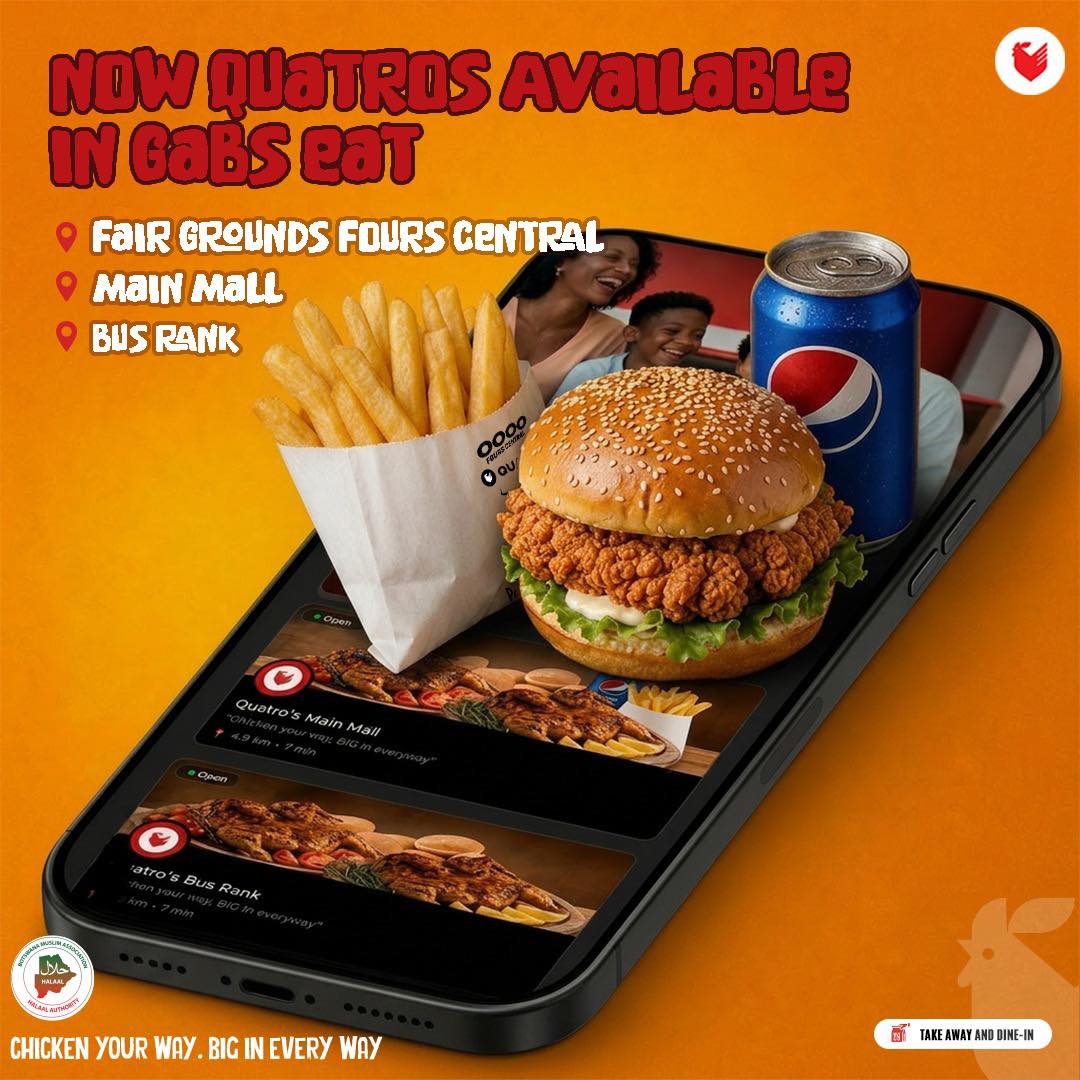 Quatro's Facebook ad: We're now LIVE on Gabs Eats!