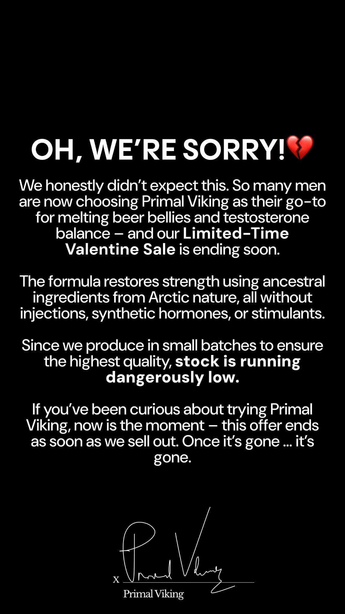 Primal Viking Facebook ad