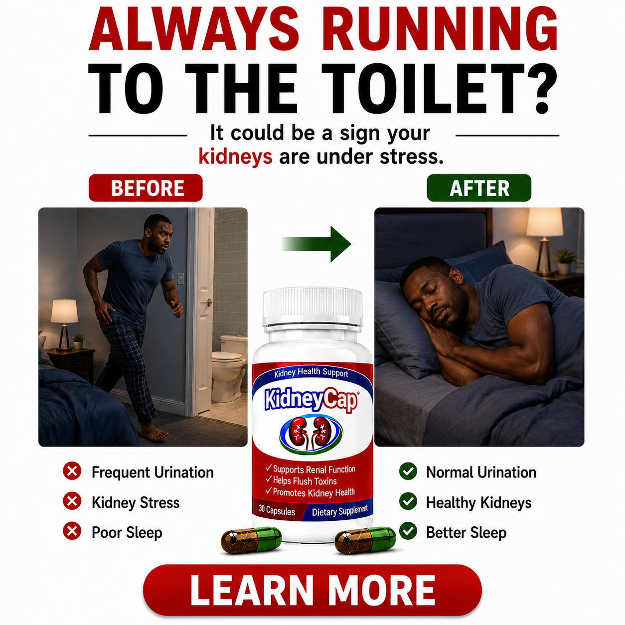 Wellness Hope Facebook ad: DON'T WAIT UNTIL YOUR KIDNEYS FORCE YOU TO PAY ATTENTION.PAY