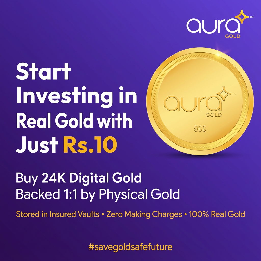 AuraGold Facebook ad: Buy Gold at Live Market Price
