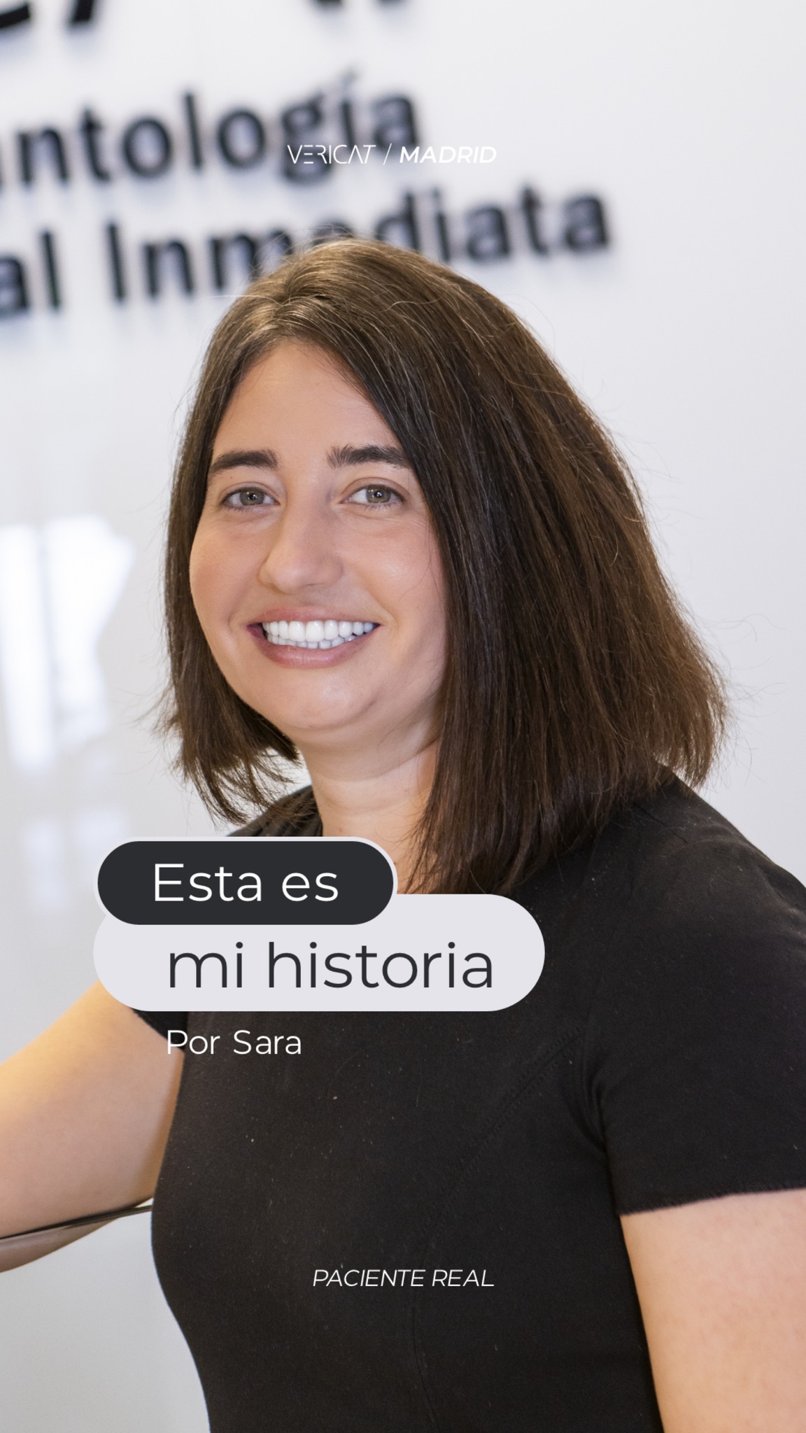 Vericat Implantología Inmediata. Clínica de implantes dentales. Facebook ad: Sara llegó a Vericat pensando que el tratamiento…