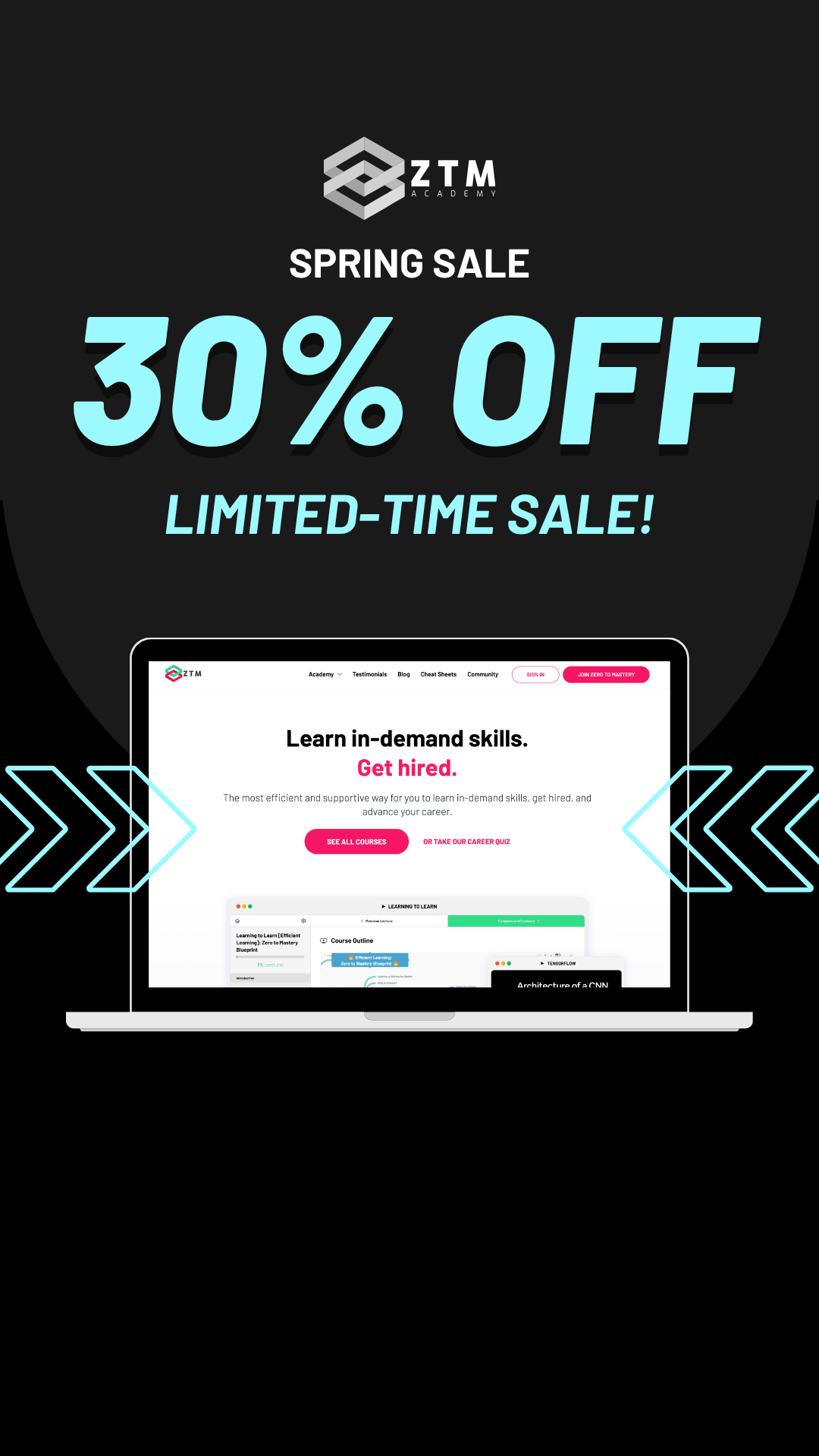 Zero To Mastery Facebook ad