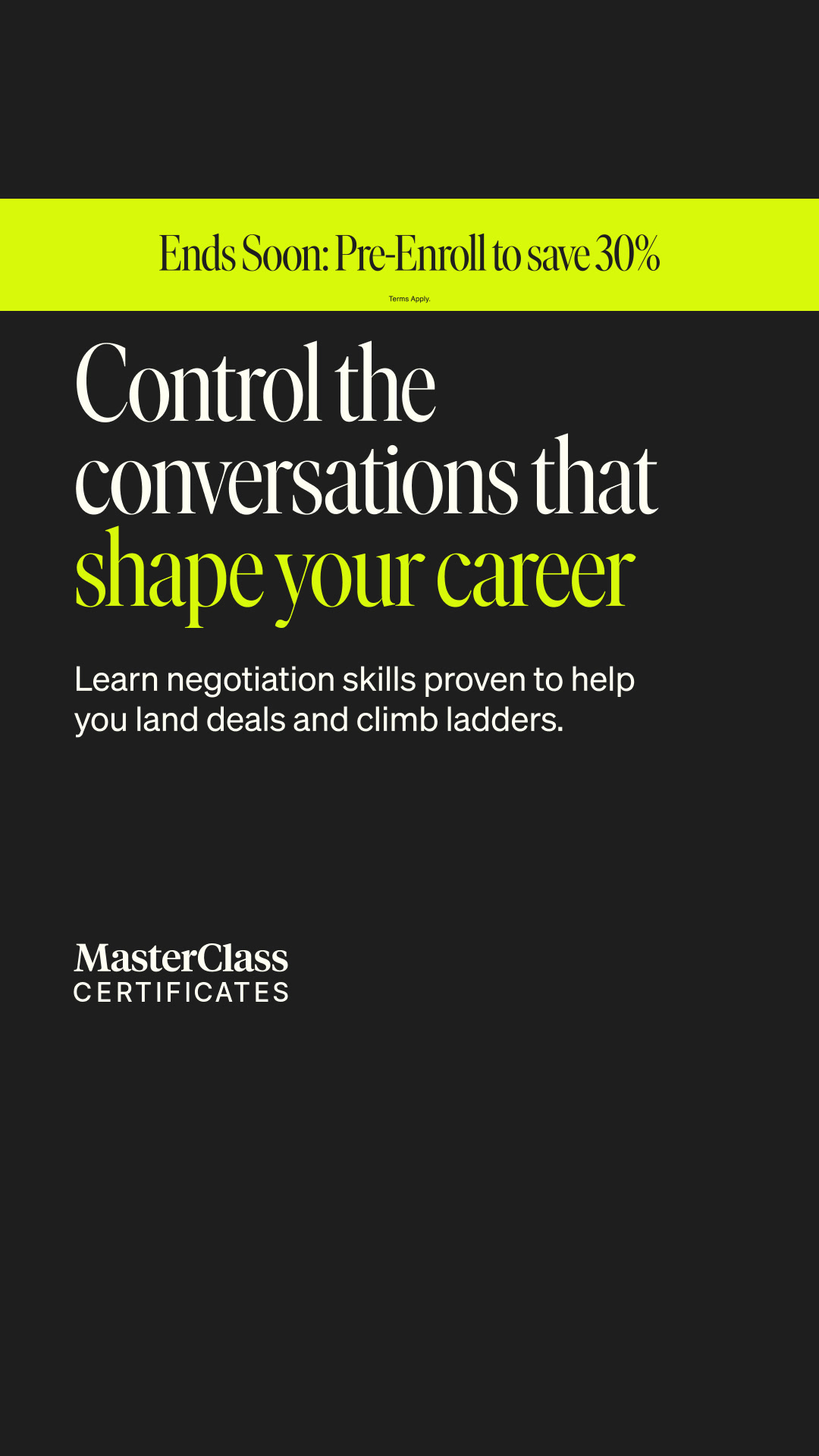 MasterClass Facebook ad