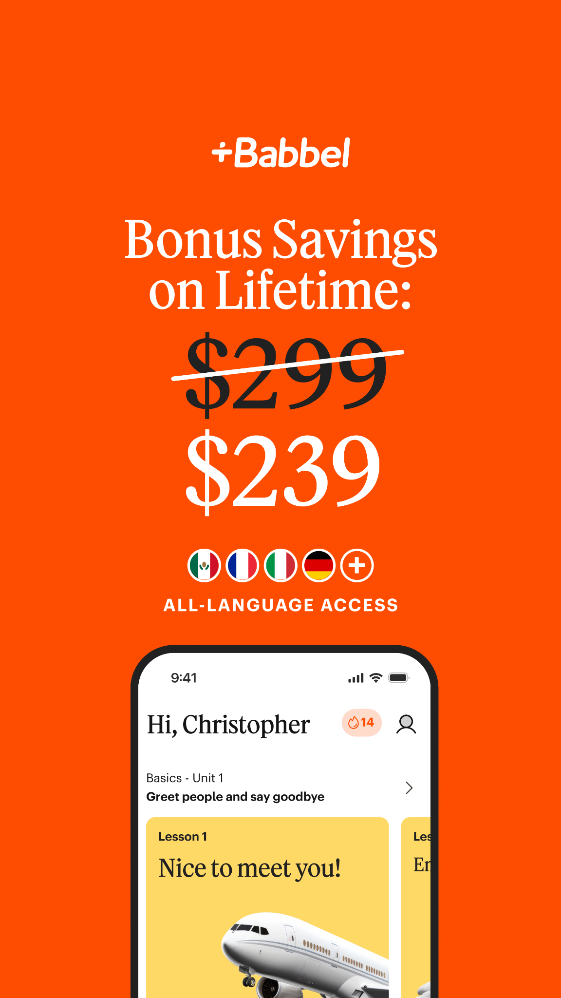 Babbel Facebook ad