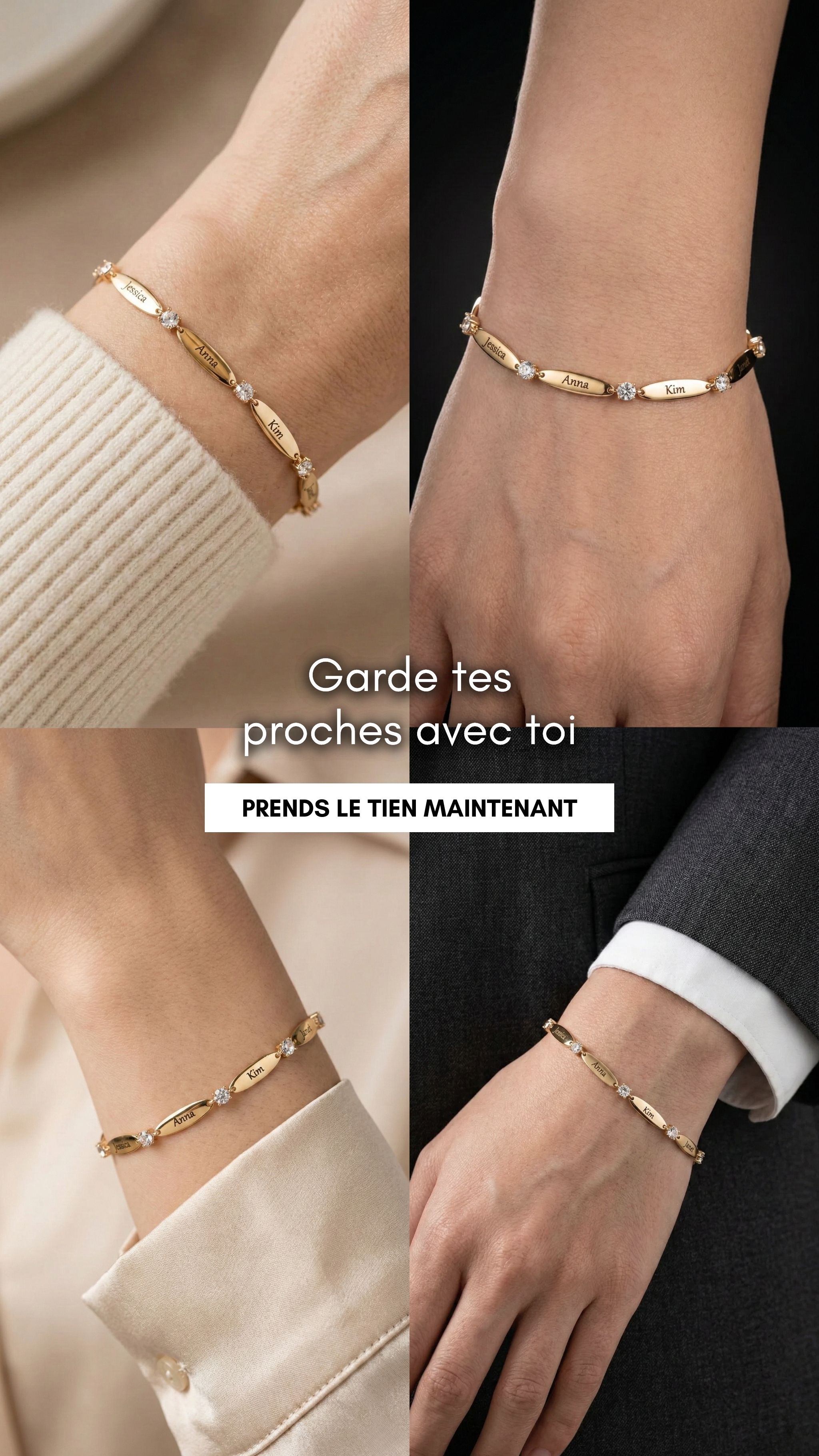 Stanbarry Bijoux Facebook ad: Un bracelet gravé, un souvenir éternel