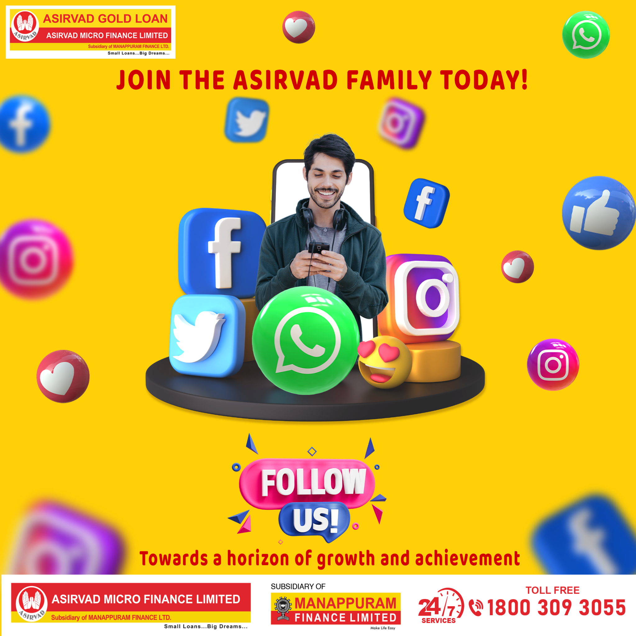 Asirvad Micro Finance Limited Facebook ad: Join the Asirvad Gold Loan Family: Your Trusted…