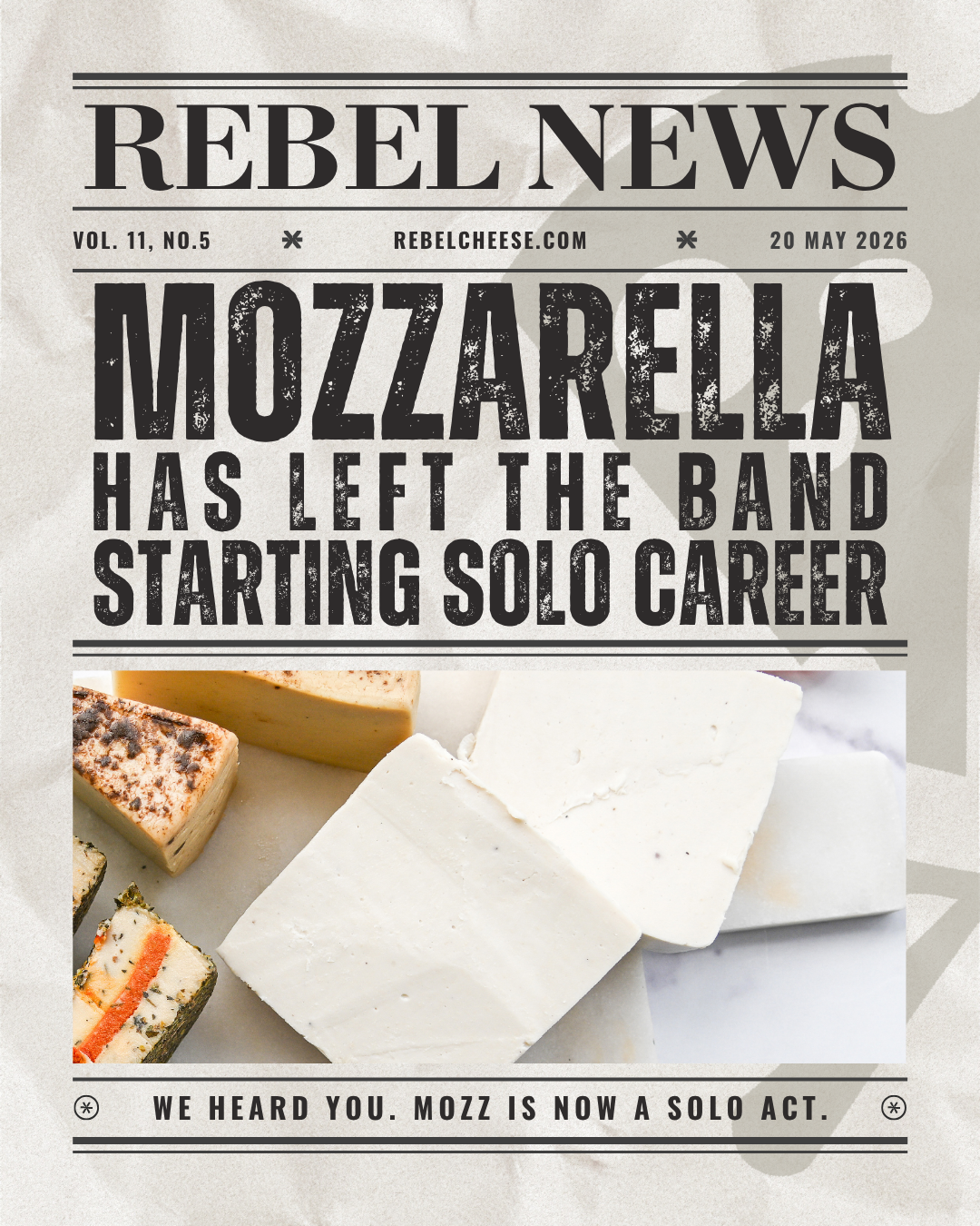 Rebel Cheese Facebook ad