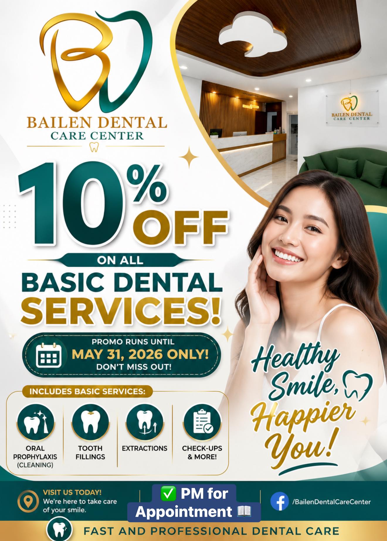 Bailen Dental Care Center Facebook ad: GOOD NEWS!