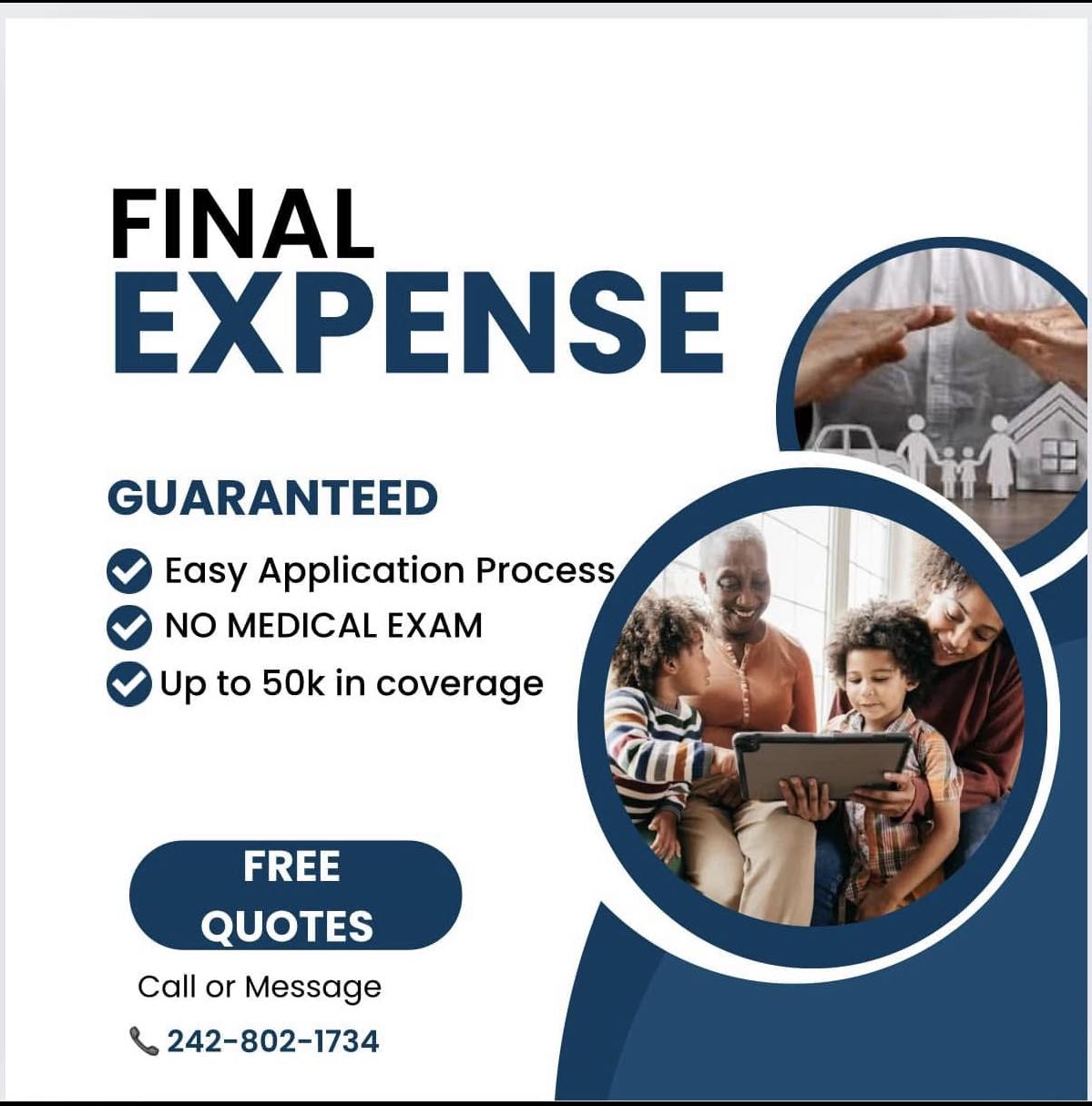 Rhona Johnson Facebook ad: No Medical Exam.