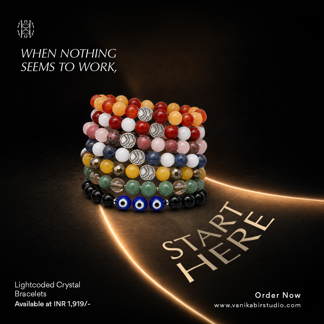 Vani Kabir Studio Facebook ad: One Bracelet. One Intention. ₹1,919