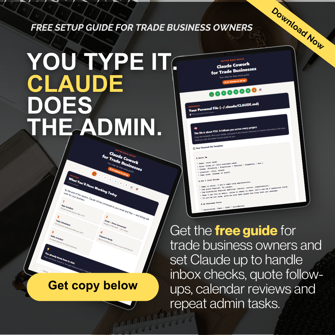 Trade Contractor OS Facebook ad: Free Setup Guide Inside.