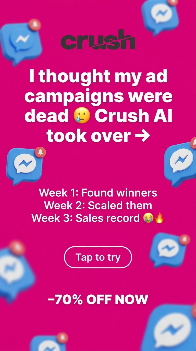 trycrush.ai Facebook ad