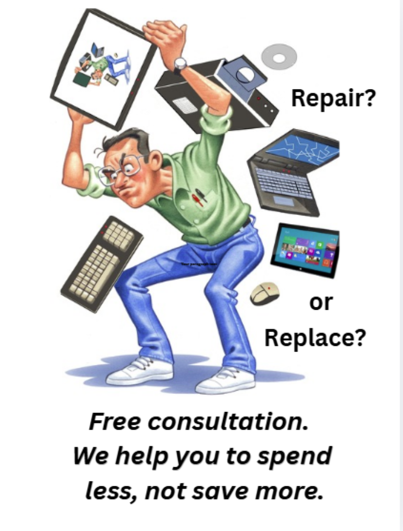 HL Computer Sales and Service Facebook ad: Computer Problems? Don’t Replace It, Repair It!