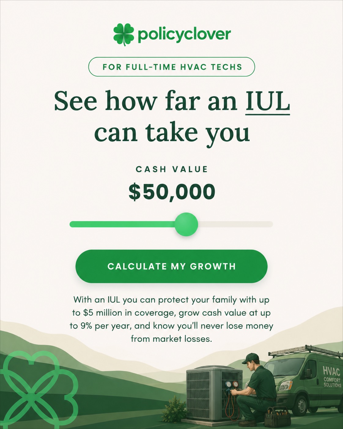 PolicyClover Facebook ad