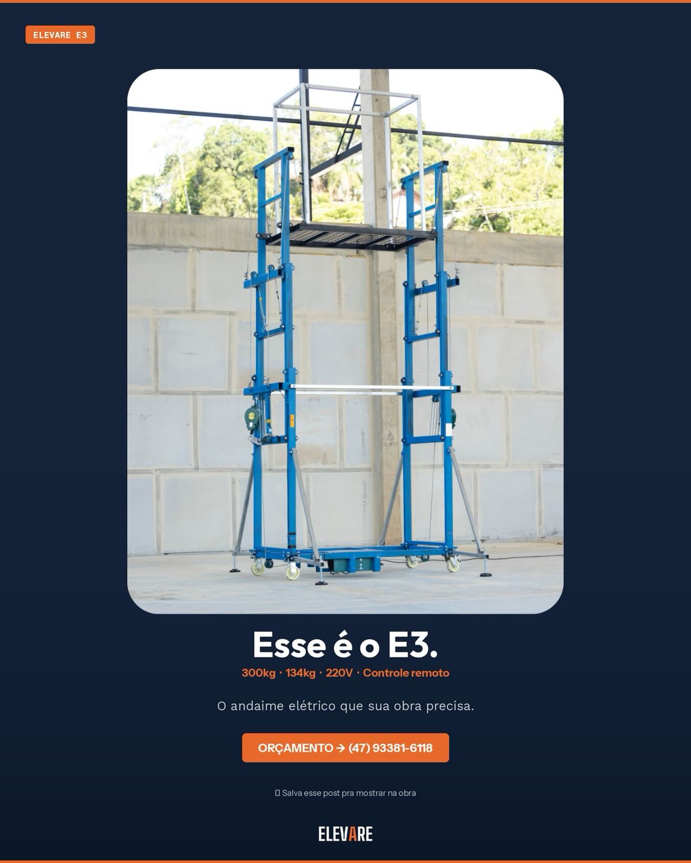 Elevare - Construção inteligente Facebook ad: Altura não é mais limite.