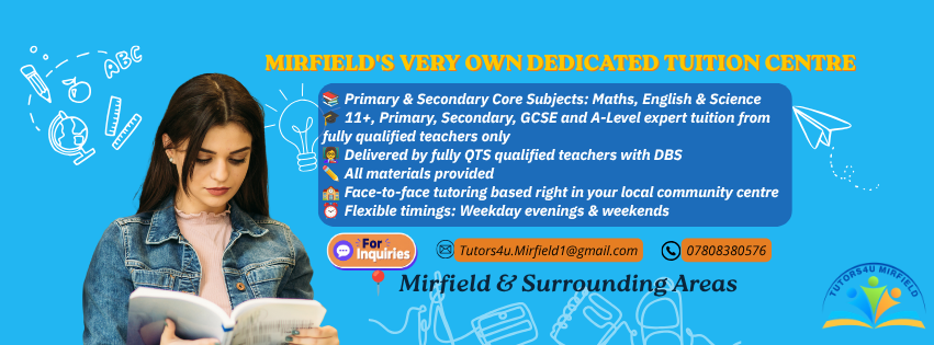 Tutors4U Mirfield Facebook ad