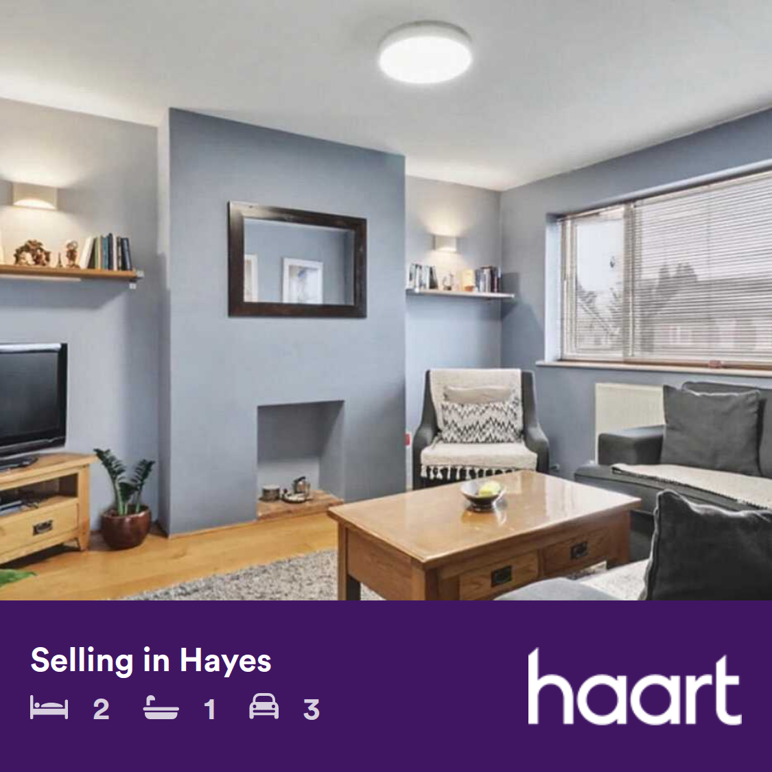 haart Facebook ad: Well presented two-bedroom first floor maisonette offering…