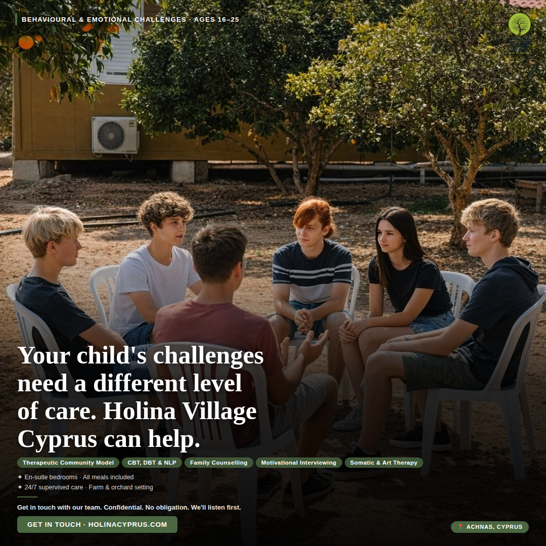 Holina Village, Cyprus Facebook ad: Has nothing worked for your child so far?