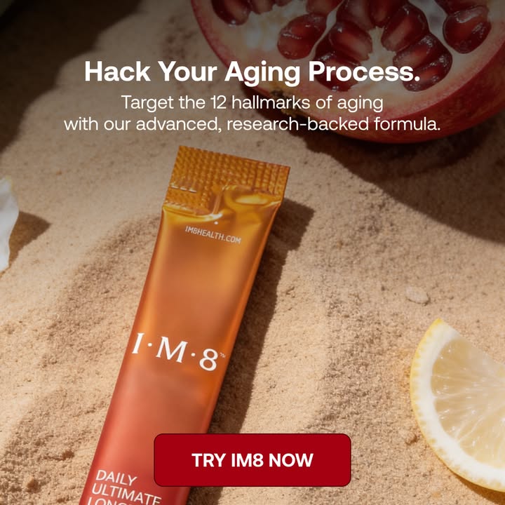 IM8 Global Facebook ad: Longevity Starts at the Cellular Level