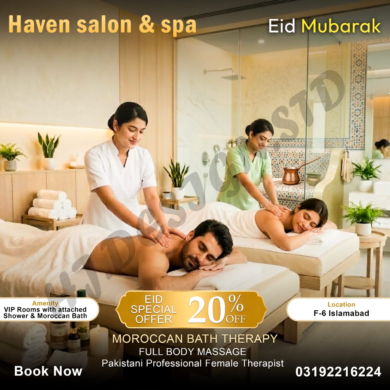 Queen spa Facebook ad: Chat with us