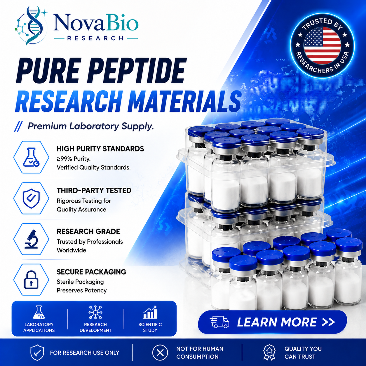 Nova Bio Facebook ad: Premium Research Peptides | Trusted Quality, Reliable Supply