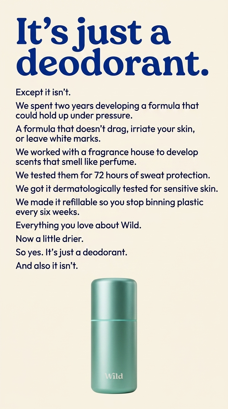 Wild Facebook ad from May 16, 2026
