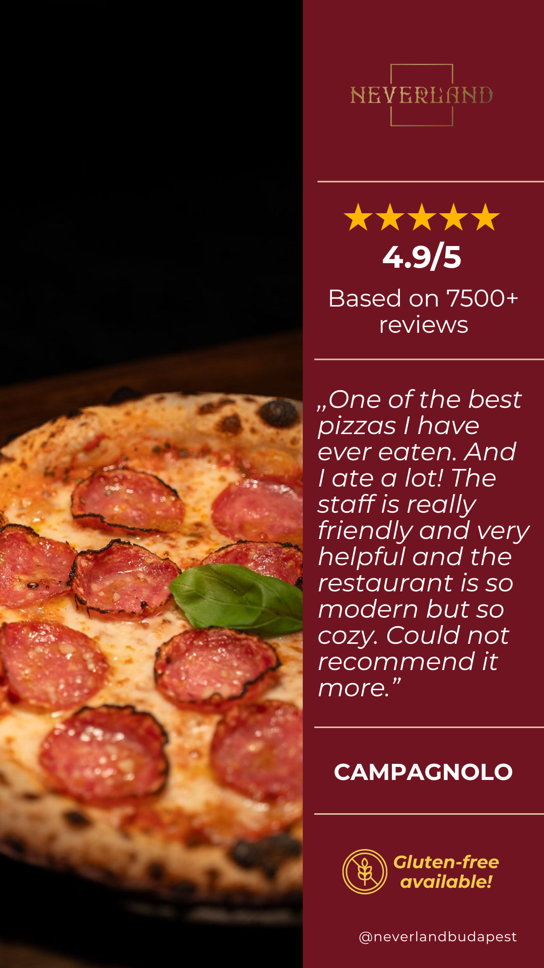Neverland Bar • Escape Room • Pizzeria Facebook ad